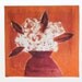 Cyber Monday Etsy Silk scarf in tangerine orange-Square Hand painted silk scarf - flowers in cadmium red and burnt orange painted by Dimo