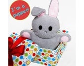 Surprise Bunny Puppet, a pdf sewing pattern