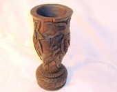 Hand Carved Wooden  Flower Vase