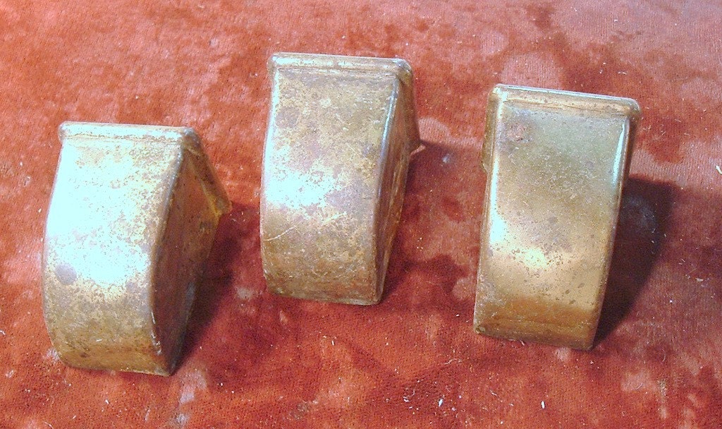 Set of 3 Solid Brass Table Feet