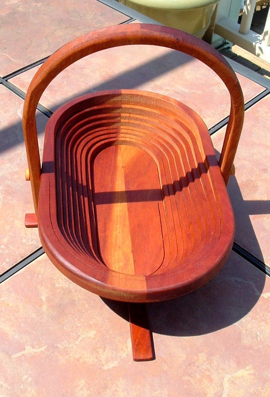 Folding Wooden Bowl or Trivet by LAKEWAYCANDLES on Etsy