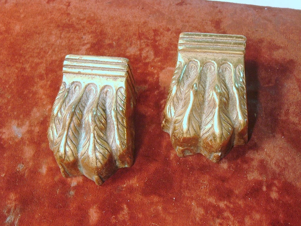 Pair of Cast Brass Claw Table Feet