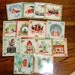 Group of 14 Vintage Christmas Tile Cards 4