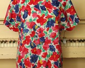 SALE// bright floral blouse
