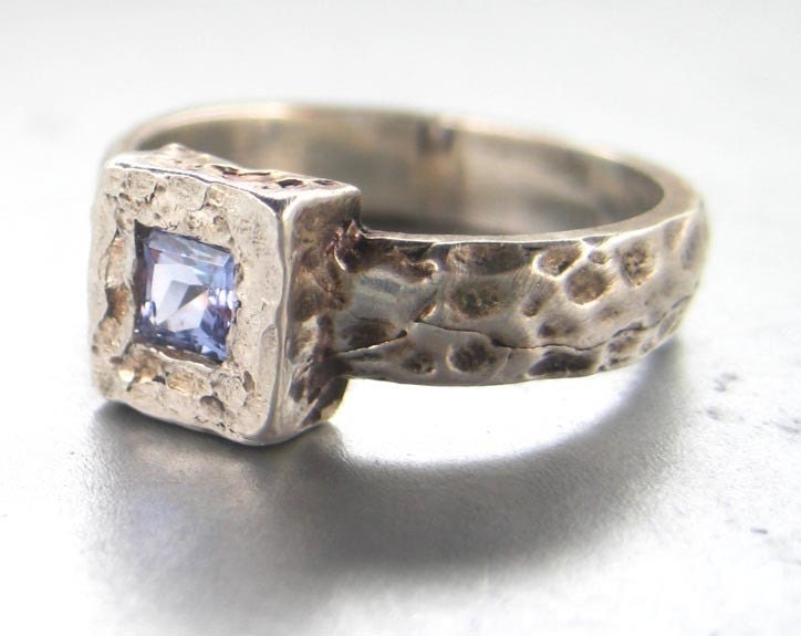 Ready to ship. Sterling Silver ring with Tanzanite