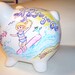 Personalized Piggy Bank Beach Boy Surfing Beach Theme Hand Painted Kids Bank