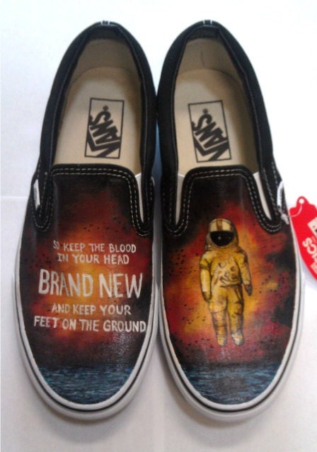 Hand Painted Brand New Deja Entendu Custom Vans Shoes
