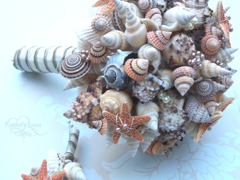 Made to Order Custom Details Bridal Bouquet of Shells (Sandy Sugar Style). FULL PAYMENT