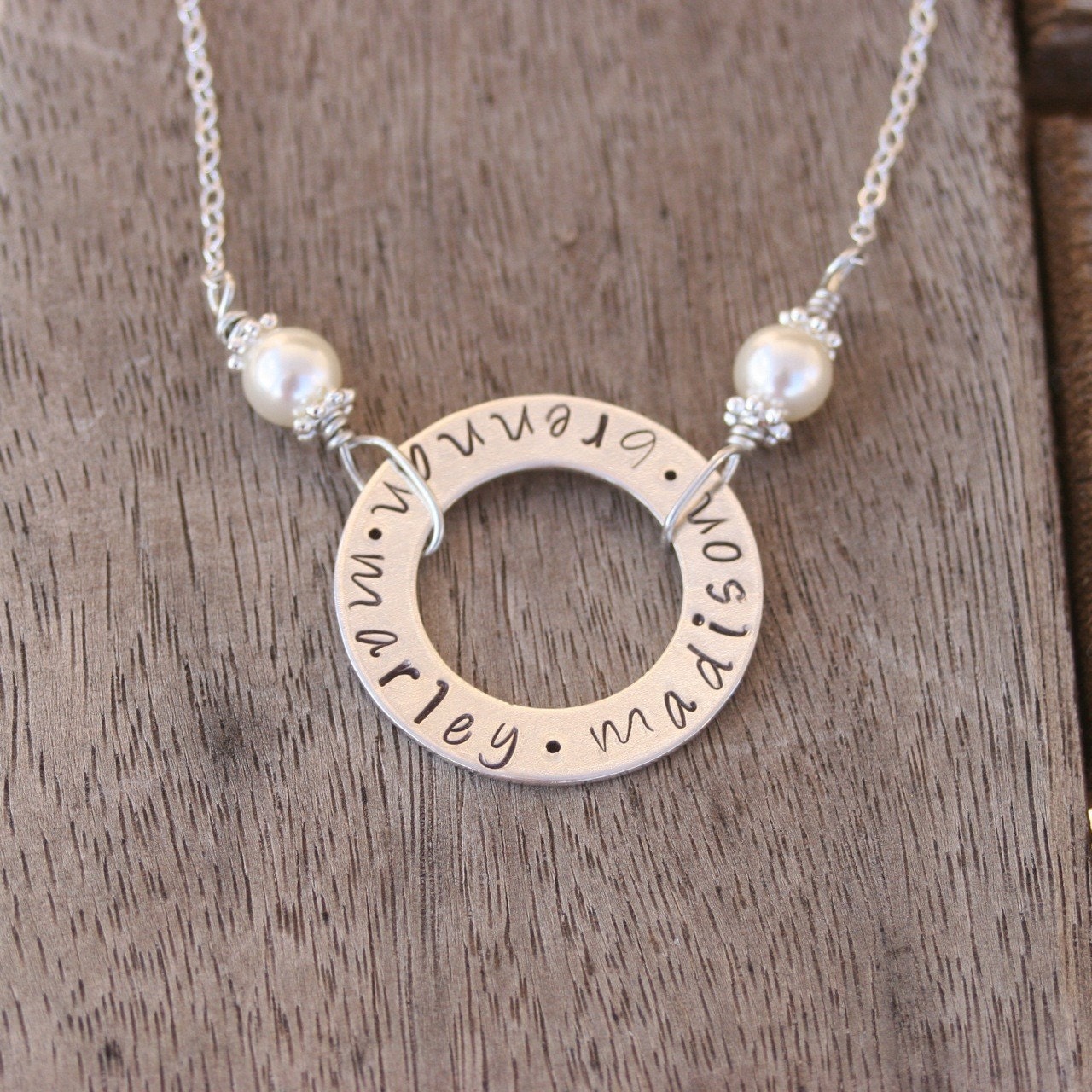 Mother/Grandmother Washer Personalized Necklace