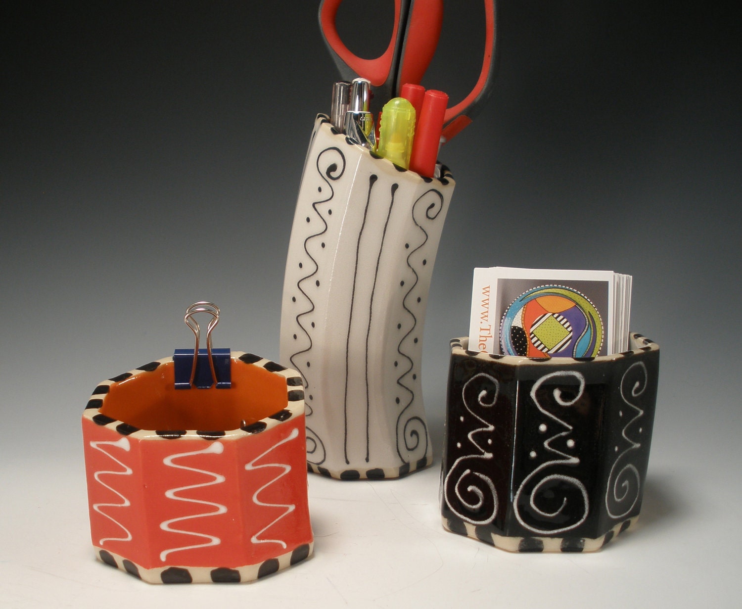 Desk Set, Get Organized, Eye Glass Holder, Pencil Holder, Business Card Holder, Paper Clip Holder, Office Organizer