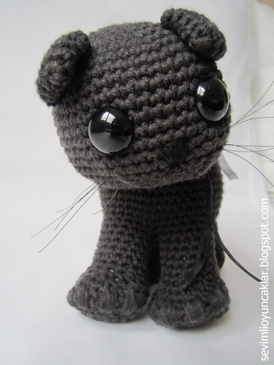 Crocheted Cotton Black Cat