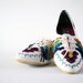 UNREAL 80s L.J. Simone Native American Aztec Magenta Purple Mustard Teal Tassel Leather Suede Oxfords Flats 8, 8.5
