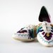 UNREAL 80s L.J. Simone Native American Aztec Magenta Purple Mustard Teal Tassel Leather Suede Oxfords Flats 8, 8.5