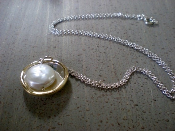 Cradled Pearl Necklace