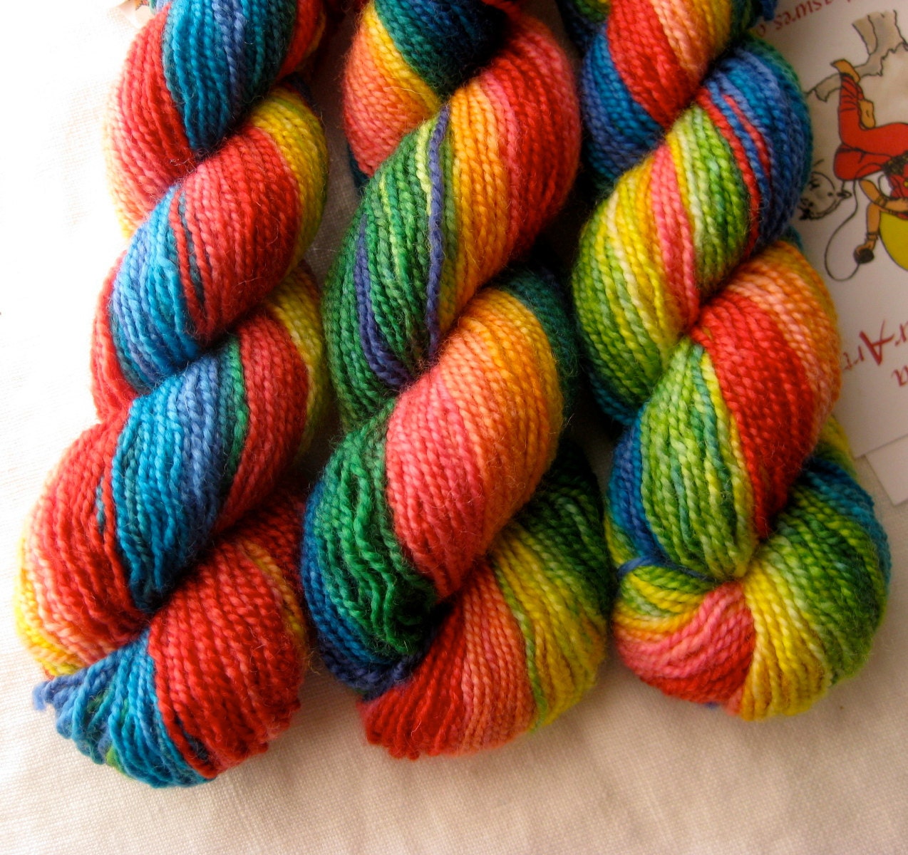 Rainbow Sock Yarn: Pot O' Gold on Shiva Sock, Full Skein