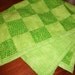 Green Leopard Print & Stripes Baby Quilt