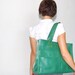 Work n Play in Kelly Green - Stylish Leather Tote and Laptop Bag CLOSING SALE LAST ONE