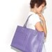 Work n Play in Lilac - Stylish Leather Tote and Laptop Bag CLOSING SALE