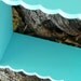 Wall Box Shadow Box Wall Shelf Curio Box Handpainted Shabby Chic Aqua Blue Home Decor Wall Hanging Scalloped Edges Unique Display Box