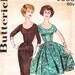 Vintage 1960s / 50s dress sewing pattern - Butterick 9566 - Bust 36
