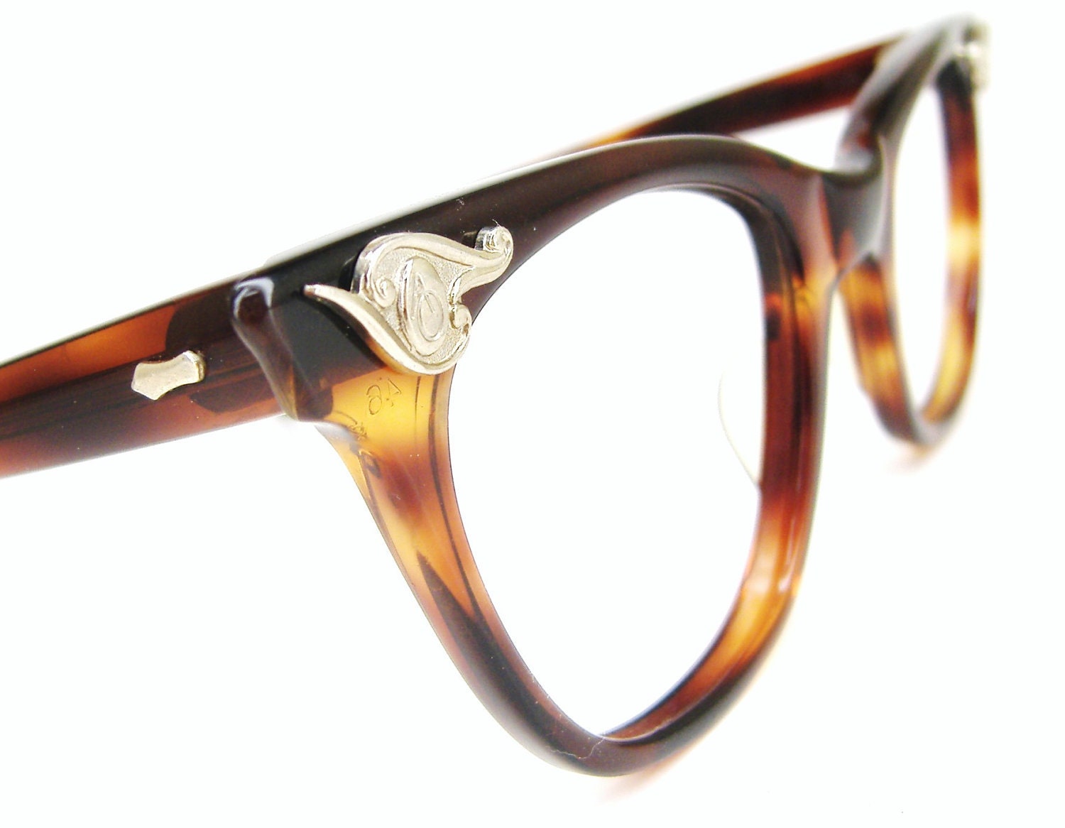 Vintage 1950s 60s Horn Rim Cat Eye Eyeglasses By Vintage50seyewear