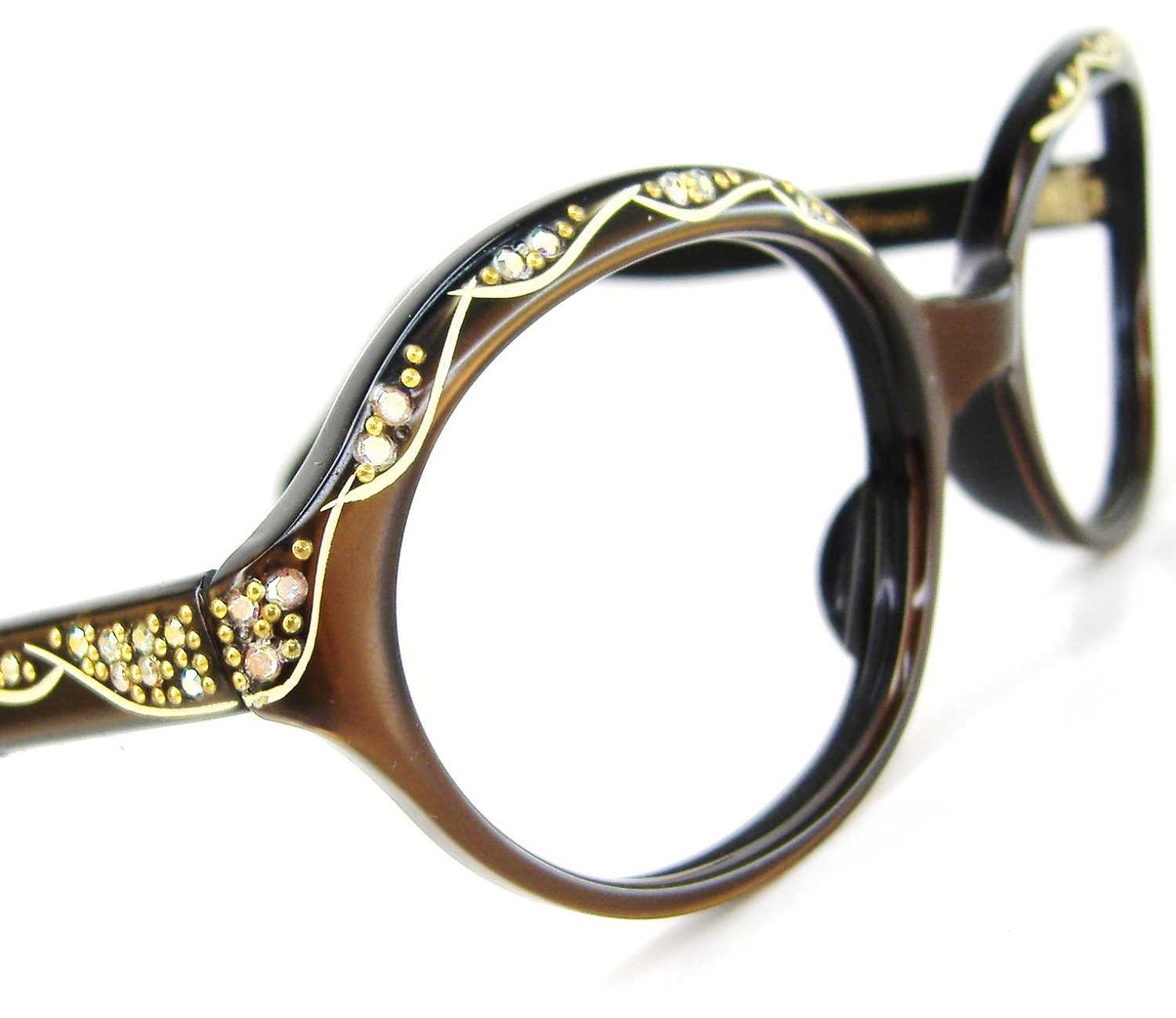 Vintage 1950s Oval Cat eye Glasses Eyeglasses Frame NOS Eyewear France
