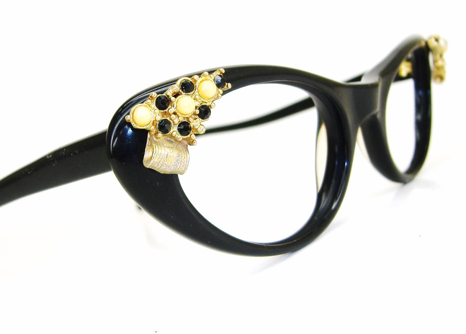 Rare Vintage Cat Eye Christian Dior Blue Eyeglasses Frame Never Worn NOS