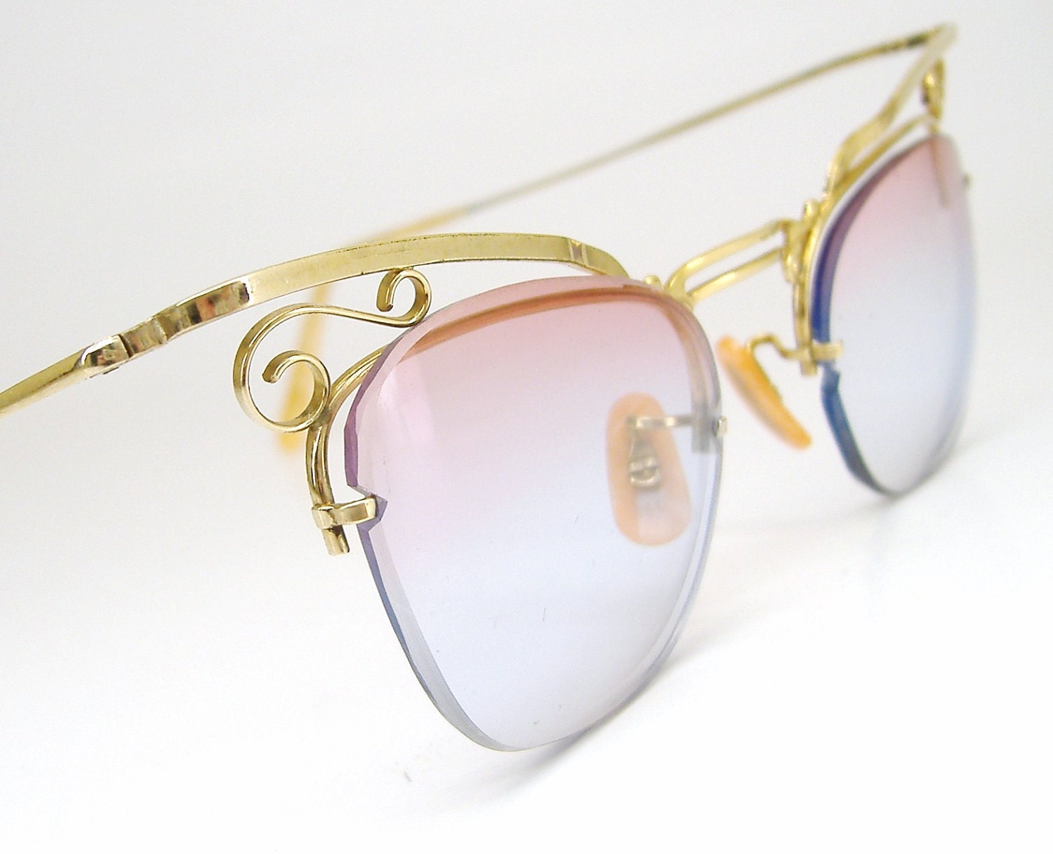 Vintage 50s Bandl Gold Cat Eye Eyeglasses Frame By Vintage50seyewear