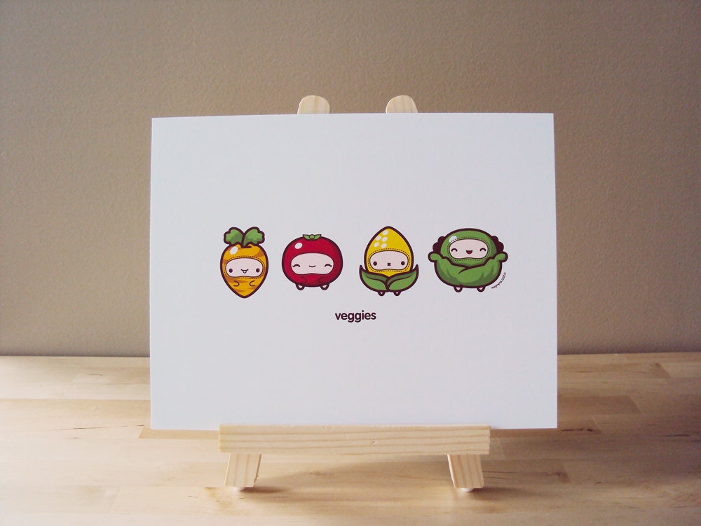 Eat Your Vegetables Art Print - 8.5" x 11"