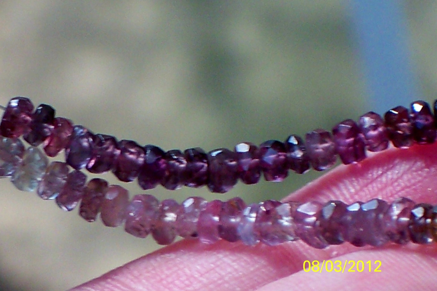 Spinel Shaded Purple Pink Faceted Rondelles 66 pieces 3mm average