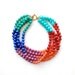 vintage 1950s cadoro necklace // beaded multicolor choker haute couture runway