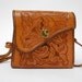 tooled leather bag. 1970s. shoulder purse
