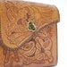 tooled leather bag. 1970s. shoulder purse
