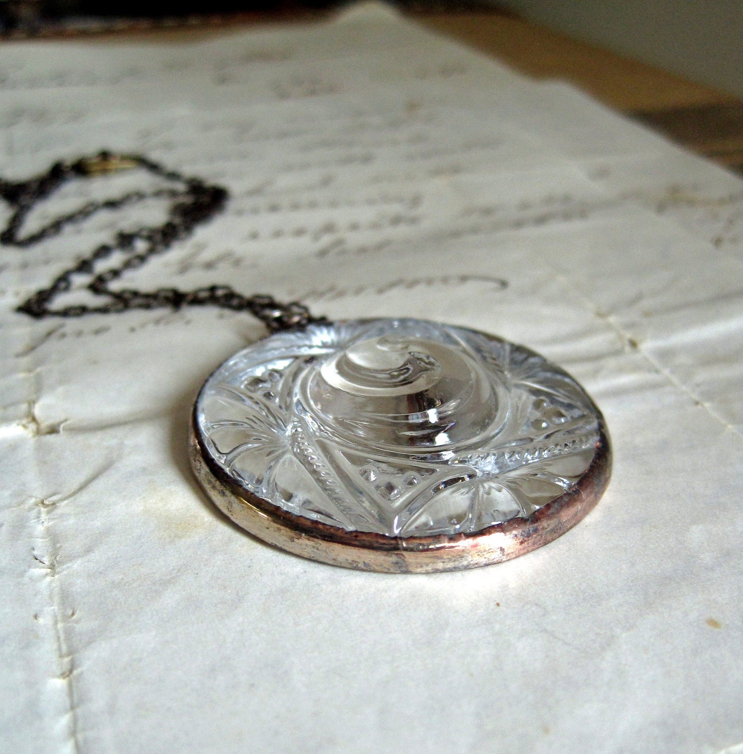 Victorian Inspired Clear Jewel Necklace
