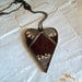 Reserved for Sara   Remembered Valentine Crazy Quilt Heart Necklace