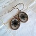 Vintage Black Lace Oval Earrings