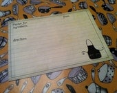 50 Blank Apron Recipe Cards - Printed on 110 lb. index stock paper