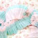 Reversible Vintage Style Pink and Aqua Double Crepe Paper Ruffles for Crafting, Scrapbooking, Gift Tags, Decorating and More ECS