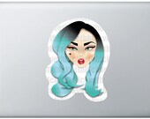 Aqua Hair Gaga, Sticker