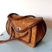 SALE. 1950s tooled leather bag / 50s purse