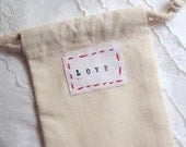 Muslin gift bag set - stitched love