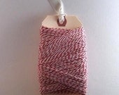baker's twine - red and white 4-ply - 100 yards (300 feet)