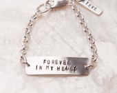 Forever in My Heart Baby ID Bracelet, Personalized Baby Bracelet, Sterling Silver Baby Bracelet, Silver Baby Gifts