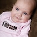 0 to 3 Month I am a Miracle Baby Pink Long-Sleeved Bodysuit, Adoption Apparel, Adoption Gifts, Baby Shower Gifts, Push Present