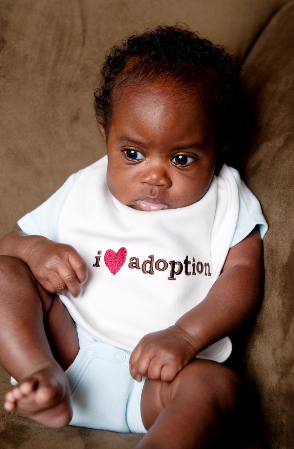 I Heart Adoption Bib, Adoption Gifts, Adoption Apparel, Placement Gifts, Birth Parent Gifts