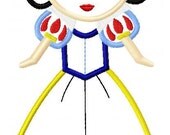 Petite Snow Princess Applique Embroidery Design