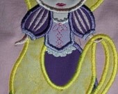 Petite Rapunzel Applique Embroidery Design