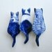 Handpainted Delft porcelain Brooch - Cat