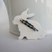 Bunny Brooch - Handpainted Blue Delft Porcelain