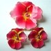 Pink Pansy Vintage Brooch and Earrings Gold with Sunny Yellow Accents ((Free Shipping USA))
